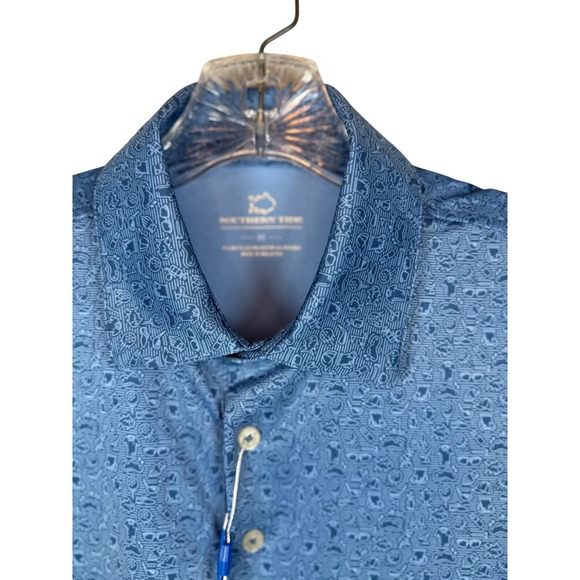 NWT Southern Tide Driver Let's go Clubbin Performance Polo, Golf Lover Print, M - Picture 6 of 11